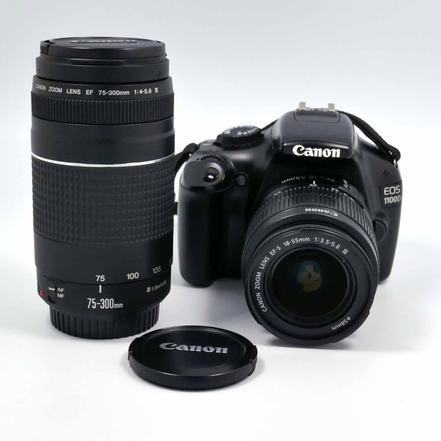  Canon  EOS  1100D  18 55mm 75 300mm Clean Cameras 