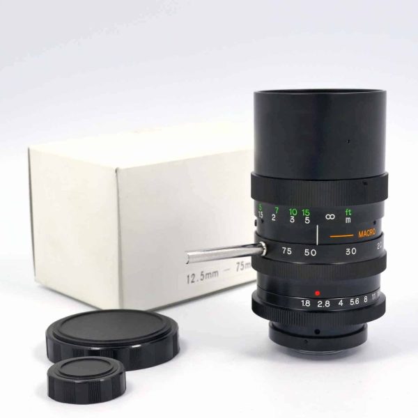 C-Mount Objektiv 12.5 mm -75 mm /1.8 | Clean-Cameras.ch