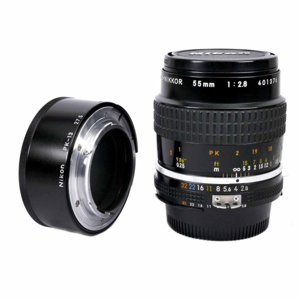 Nikon Micro-Nikkor 55mm / 2.8 AIS + PK-13 | Clean-Cameras.ch