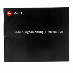 Manual Leica Bedienungsanleitung M6 TTL de. + engl.