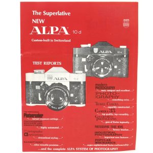 The Superlative New Alpa 10d Broschüre