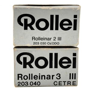 zwei originalverpackte Rollei Rolleinar 2 + Rolleinar 3 für Rolleiflex Bajonett III